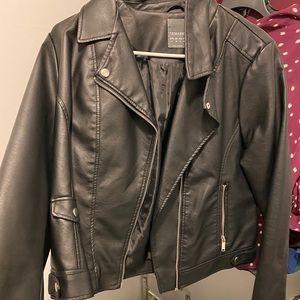 Faux Leather Moto Jacket
